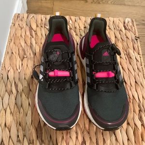 New, never worn black with pink/burgundy Adidas size 7 Cold.RDY.